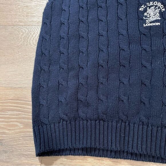 Brandy Melville Navy V Neck Knit Sweater Vest St. George London S/M - Picture 5 of 8